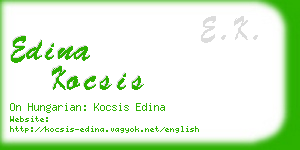 edina kocsis business card